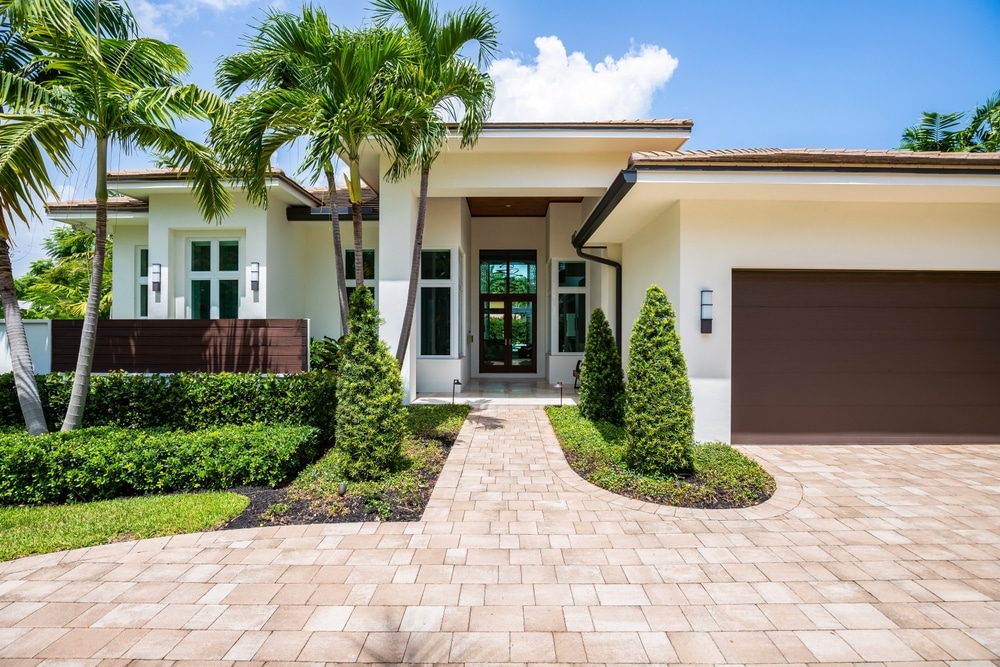 Facade,Of,A,Beautiful,House,,With,A,Front,Garden,Made house for sale